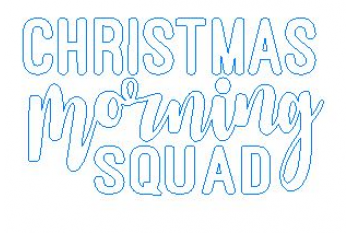 Iron-on transfer, Christmas Glitter, Christmas morning squad